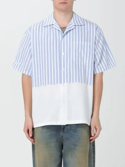 Msgm Shirt  Men Color Gnawed Blue