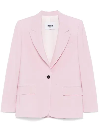 Msgm Single-breasted Blazer In 12