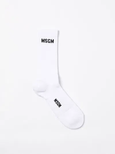 Msgm Socks  Men Color White