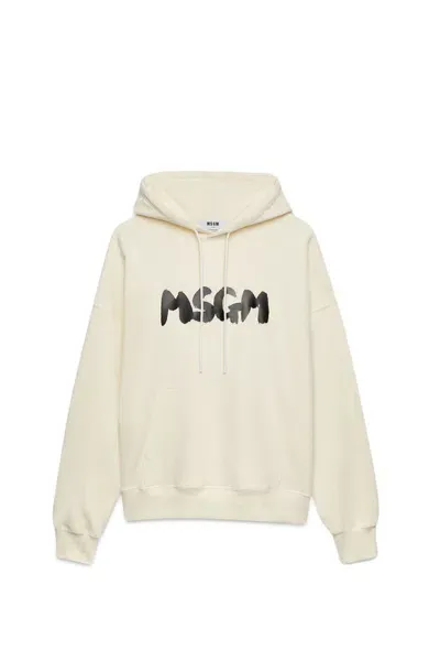 Msgm Sweatshirt In Beige