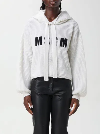 Msgm Sweatshirt  Woman Color White In Weiss