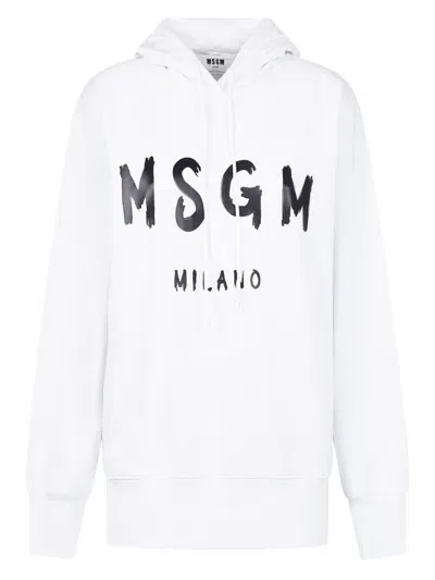 Msgm Sweatshirts In White