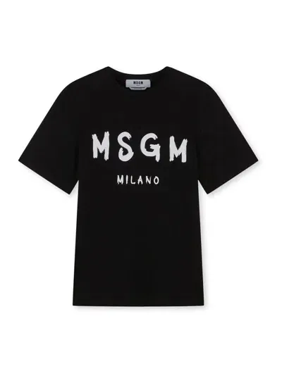 Msgm T-shirt In Black