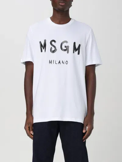 Msgm T-shirt  Men Color White In Weiss