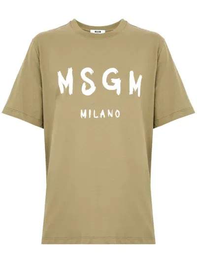 Msgm T-shirts And Polos Green