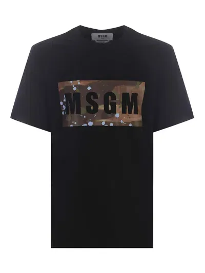 Msgm Tee In Black