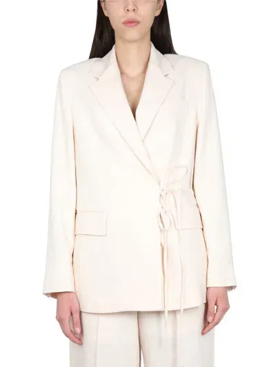 Msgm Viscose Blazer In White