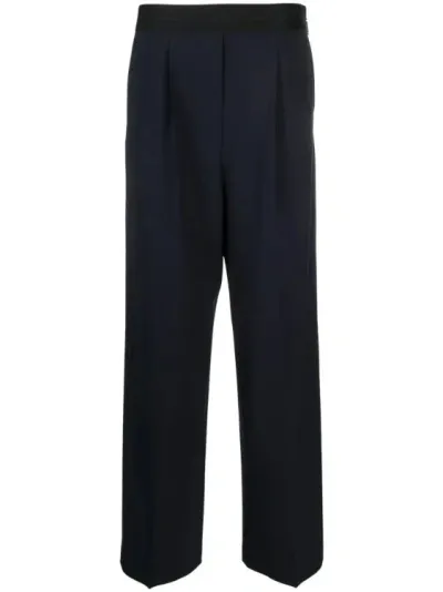 Msgm Wide-leg Tailored Trousers In Black