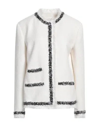 Msgm Wool Cardigan In White