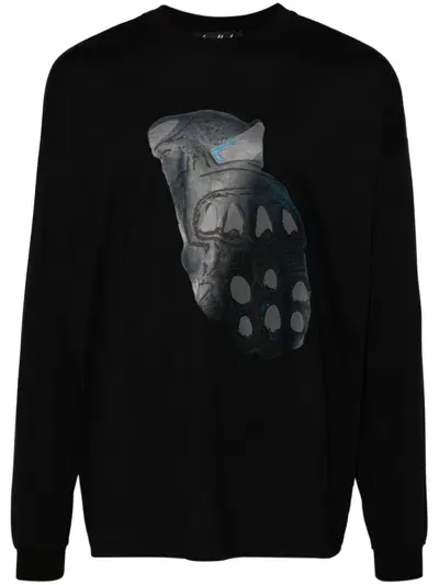 Msgm X Tiago Alexandre T-shirt Mit Grafischem Print In Schwarz