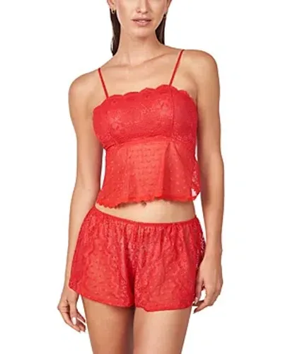 Mucci Grazia Cheeky Lace Shorts In Campari