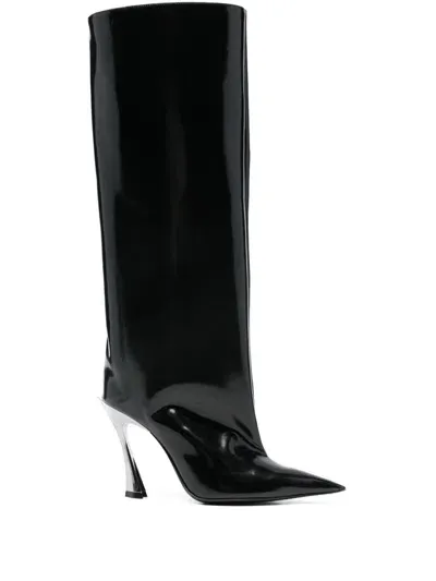 Mugler 95mm Fang Boots In Black