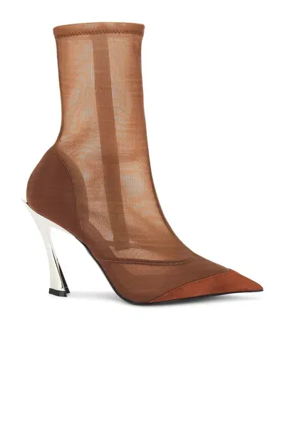 Mugler Ankle Boot In Cinnamon