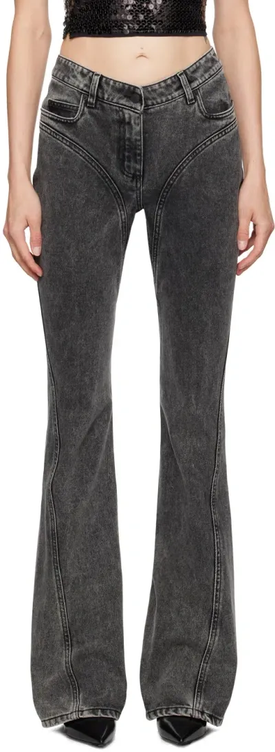 Mugler Black Flared Jeans