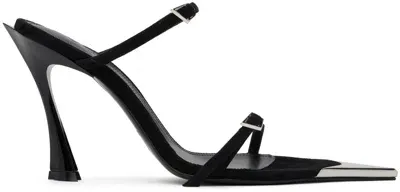 Mugler Black Strappy Fang 95 Heeled Sandals