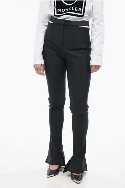 Mugler Cut-out Flared Trousers In Black