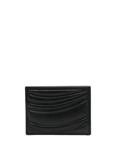 Mugler Embossed Spiral Cardholder In Black