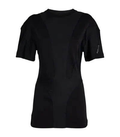 Mugler Fitted T-shirt In Black