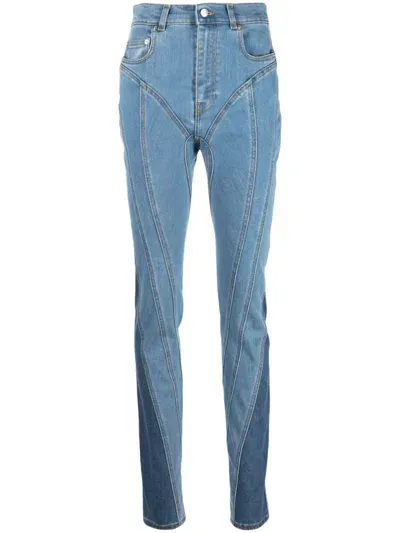 Mugler Jeans Mit Geradem Bein In Blue