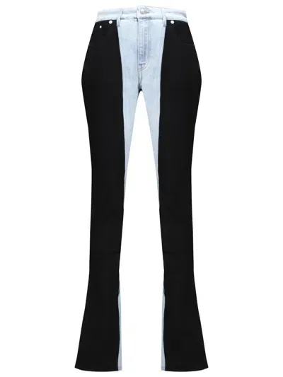 Mugler Jeans In Tokyo Blue/black