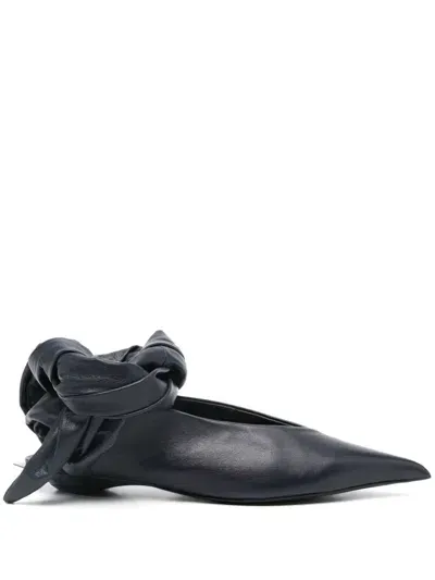 Mugler Knot Pumps In Blue