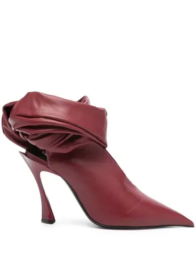 Mugler Knot Pumps In Red