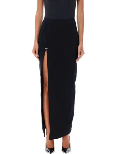 Mugler Longuette Skirt In Black