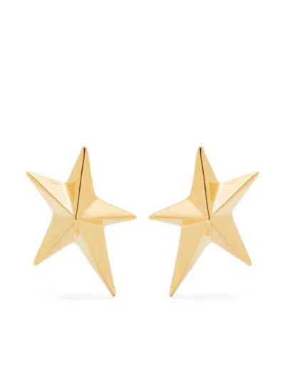 Mugler Maxi Star Stud Earrings In Gold