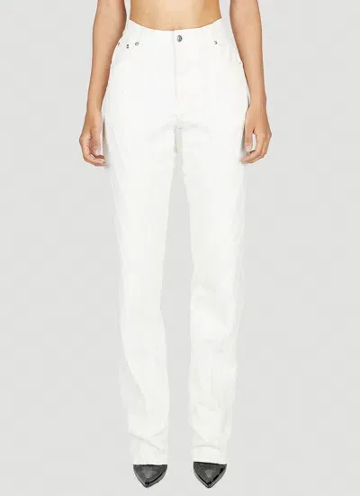 Mugler Panel Jeans In White