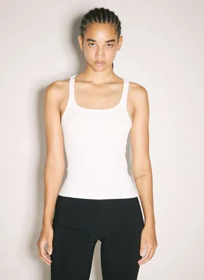 Mugler Pierced Tank Top In White