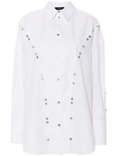 Mugler Poplin Shirt In White