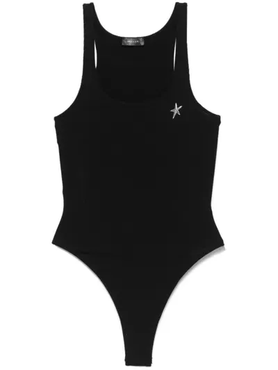 Mugler -star Bodysuit In Black