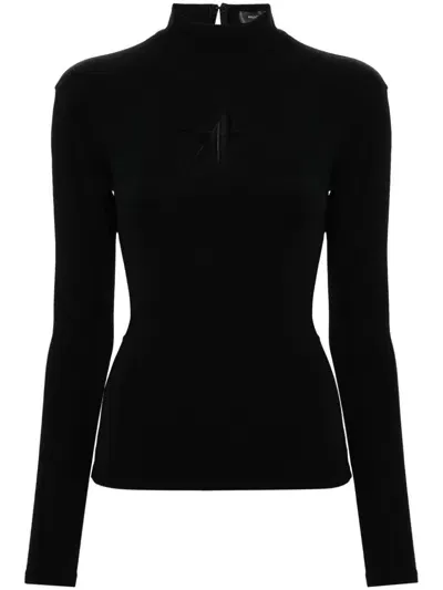 Mugler Star Top In Black