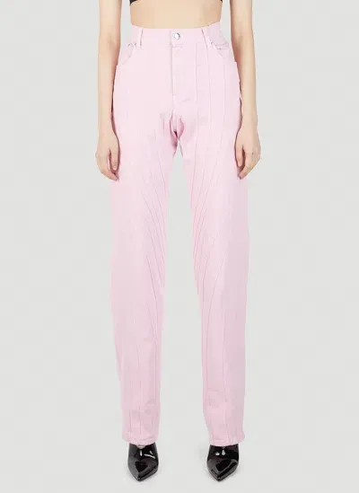 Mugler Pink Spiral Jeans