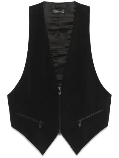 Mugler Tailored Vest In Black