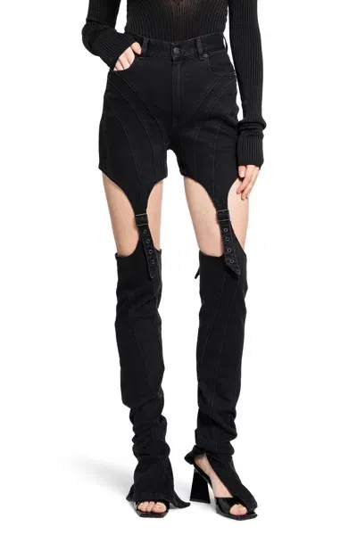 Mugler Woman Black Jeans