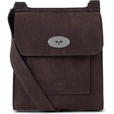 Mulberry Antony Crossbody Bag Corduroy Suede In Brown