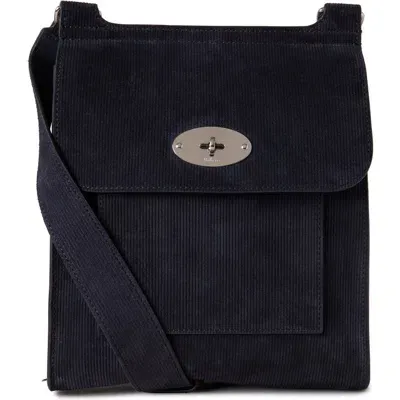 Mulberry Antony Crossbody Bag Corduroy Suede In Night Sky