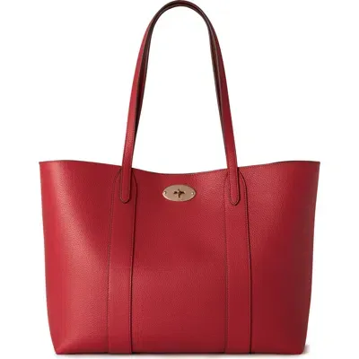 Mulberry Bayswater Leather Tote In Scarlet Red