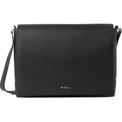 Mulberry Farringdon Leather Messenger In Black