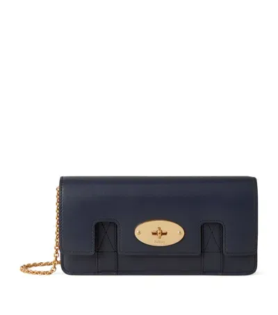 Mulberry Leather East West Bayswater Clutch Bag In Black