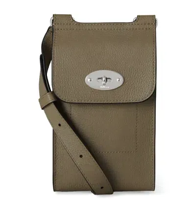 Mulberry Mini Leather Antony Cross-body Bag In Green