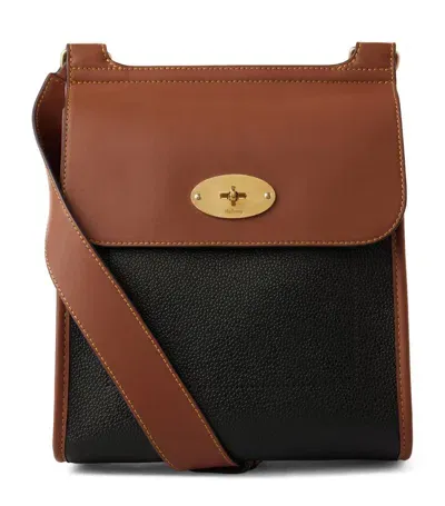 Mulberry Small Antony Leather Messenger Bag In Black-cognac