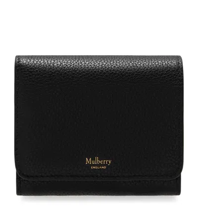 Mulberry Small Leather Continental French Purse In Black