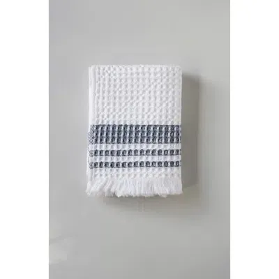 Mungo Organic Belgian Waffle Hand Towels Set Of 2 In Ink