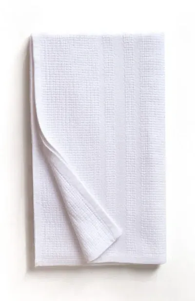 Mungo Organic Block Rib Bath Towel In White