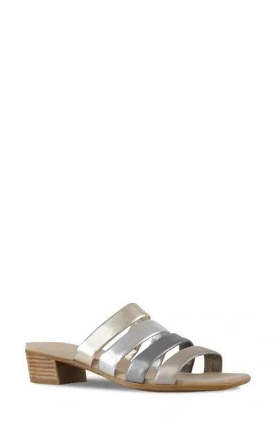 Munro Adrianne Sandal In Taupe Metallic