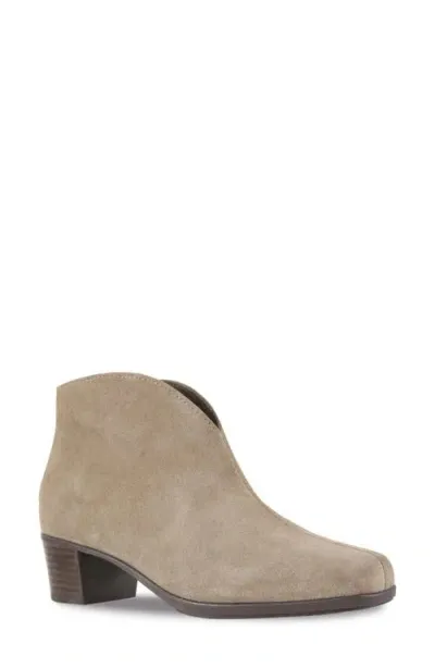 Munro Shelly Bootie In Almond Suede