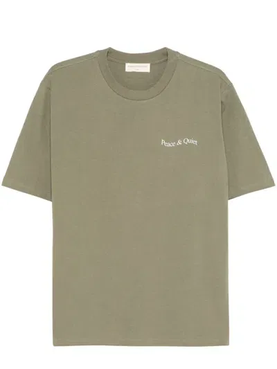 Museum Of Peace And Quiet Wordmark T-shirt In Green