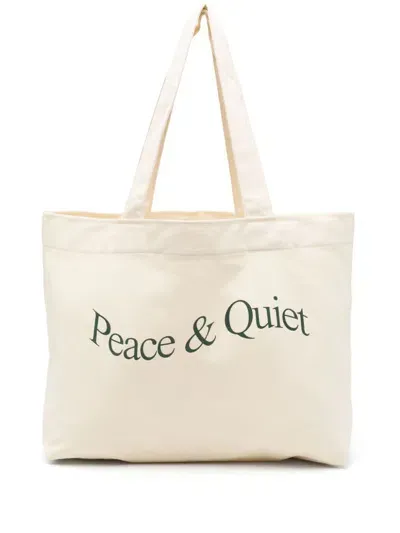 Museum Of Peace And Quiet Bag With Logo In White